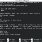 Nano GRUB: Bearbeiten der Konfigurationsdatei im Terminal